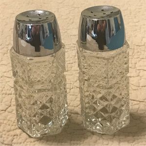 Vintage Anchor Hocking Crystal S&P Shakers